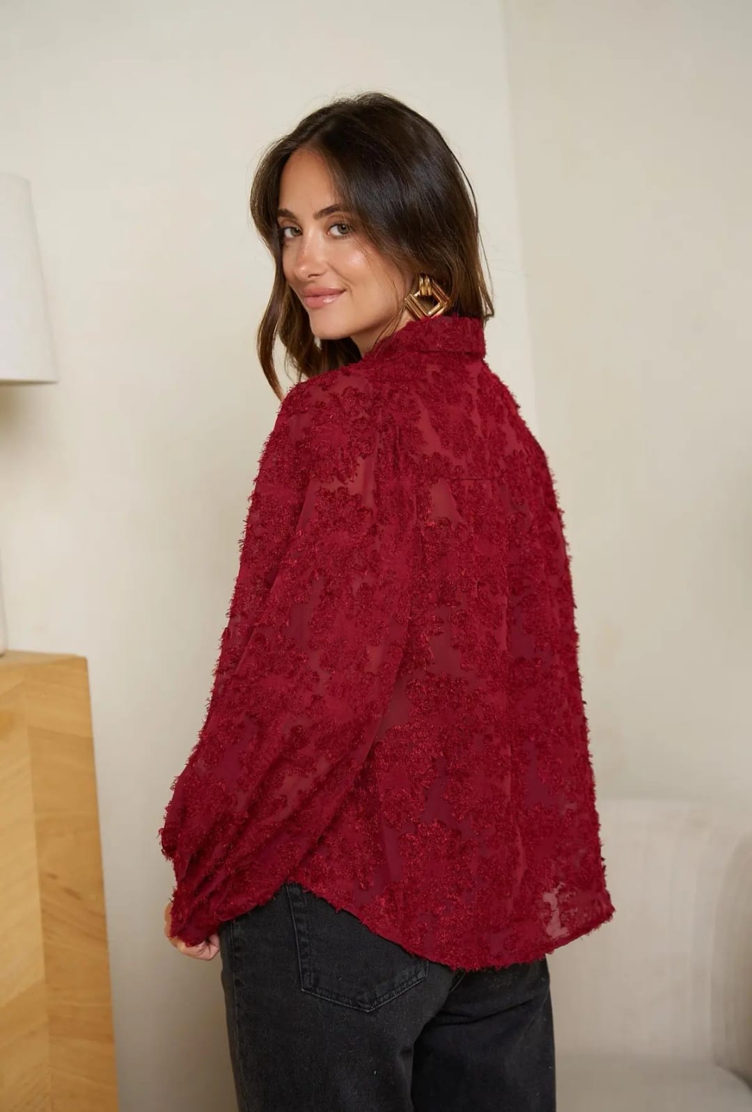 Josette Burgundy Blouse