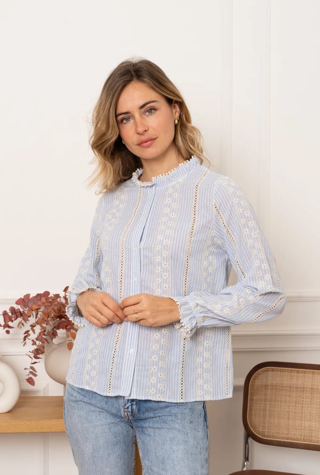 Blue Freya Blouse