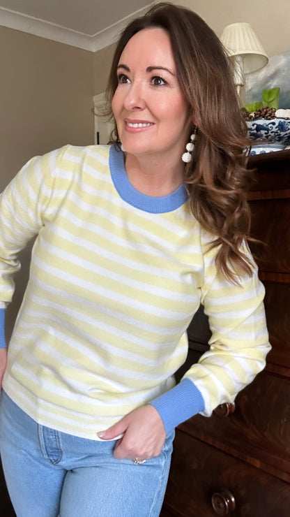 Striped Yellow and White Sweater