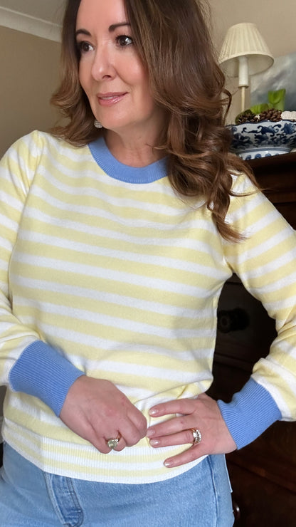Striped Yellow and White Sweater