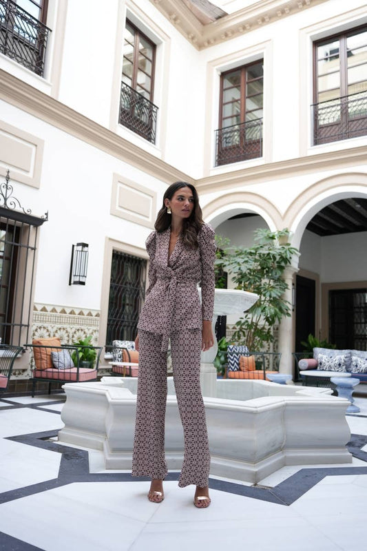 Clara Retro Print Suit