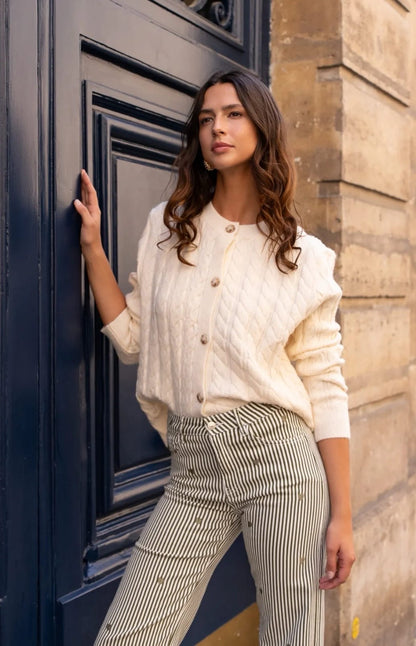 Classic Cream Cardigan