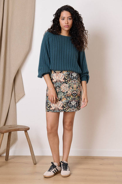 Niamh Mini Jacquard skirt