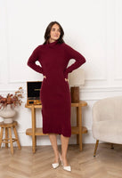 Burgundy Knitted Dress