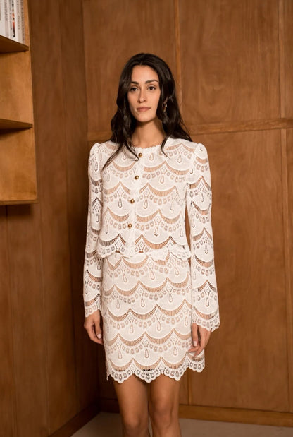 Inès Blazer and Skirt Set