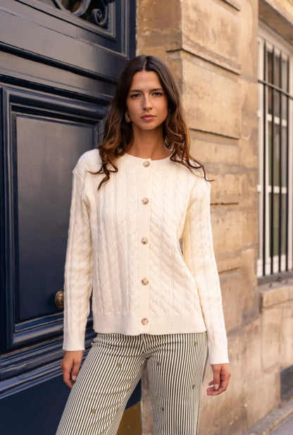 Classic Cream Cardigan