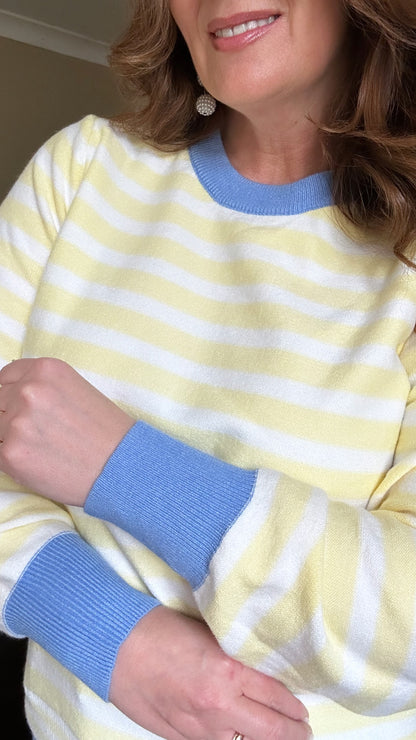 Striped Yellow and White Sweater