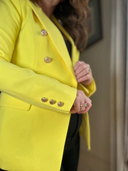 Fitted Yellow Blazer