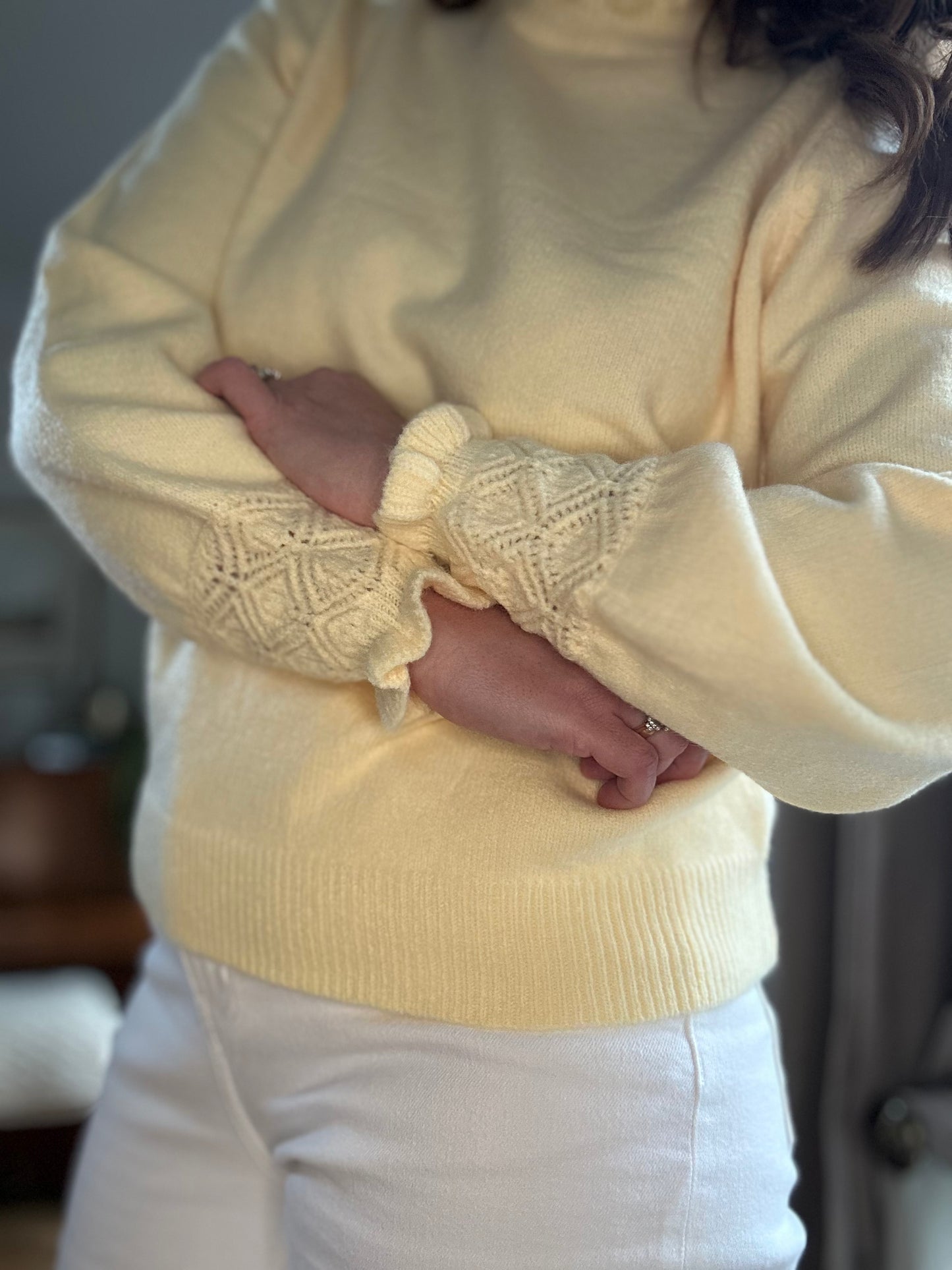 Lemon Sleeve Detail Sweater