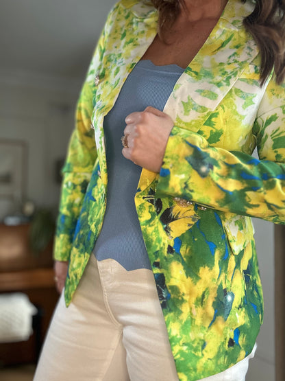 Floral Fitted Blazer