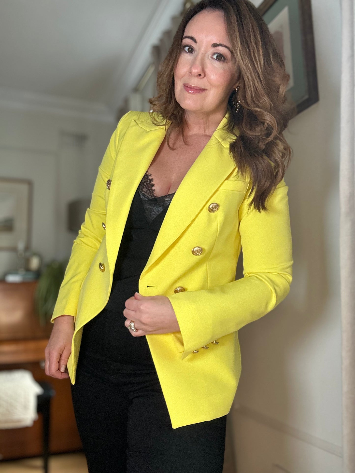 Fitted Yellow Blazer