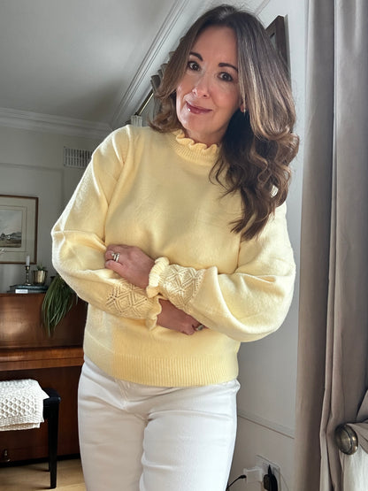 Lemon Sleeve Detail Sweater