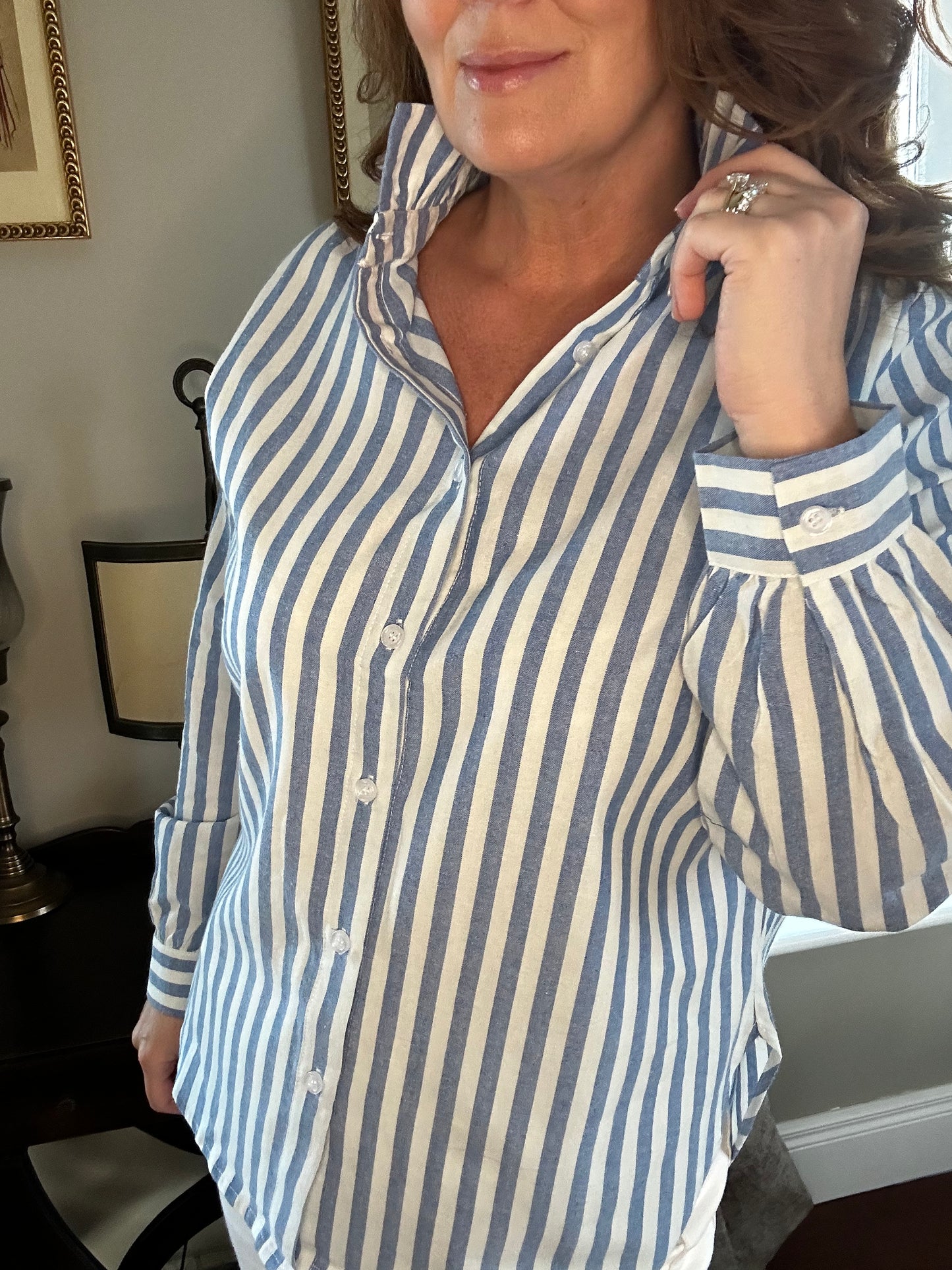 Lola Stripped Blue Blouse