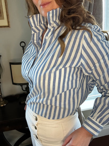 Lola Stripped Blue Blouse