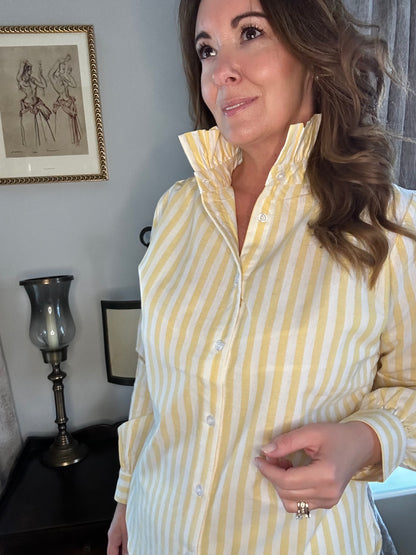 Lola Stripped Yellow Blouse