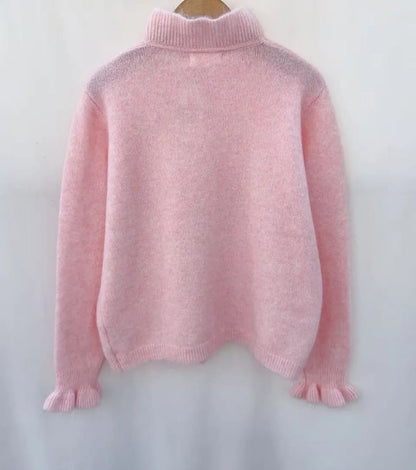 Ruffle Trim Cardigan