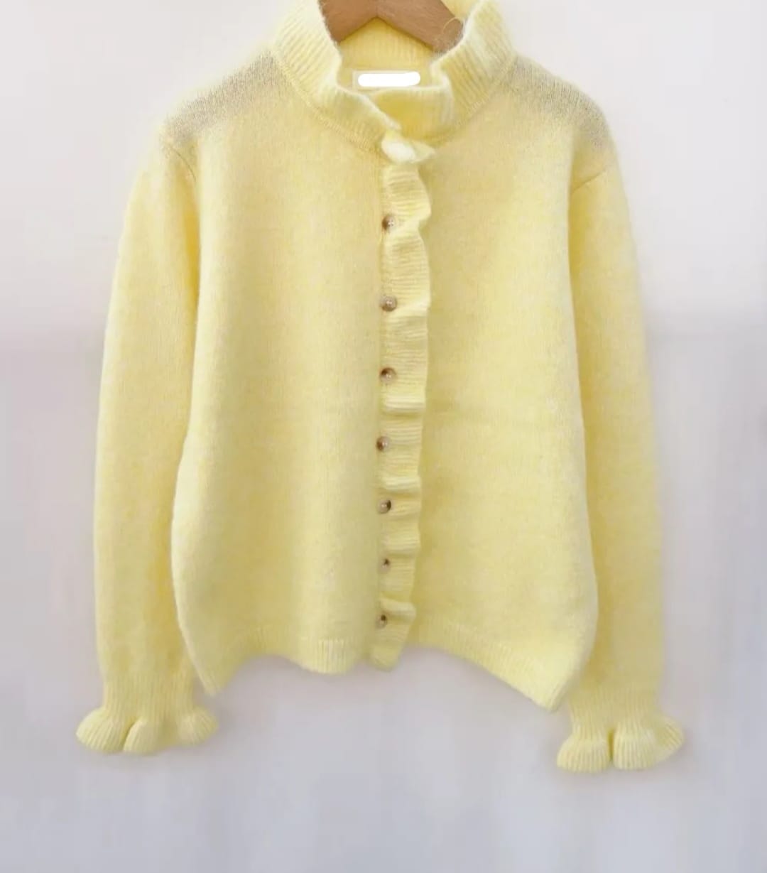 Ruffle Trim Cardigan