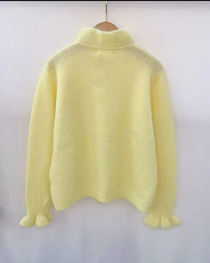 Ruffle Trim Cardigan