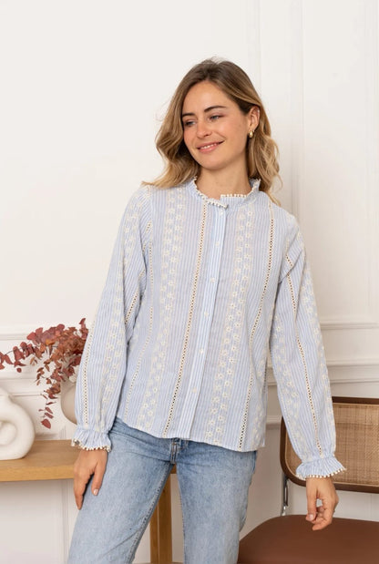 Blue Freya Blouse