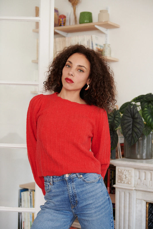 Red Gabriella Sweater