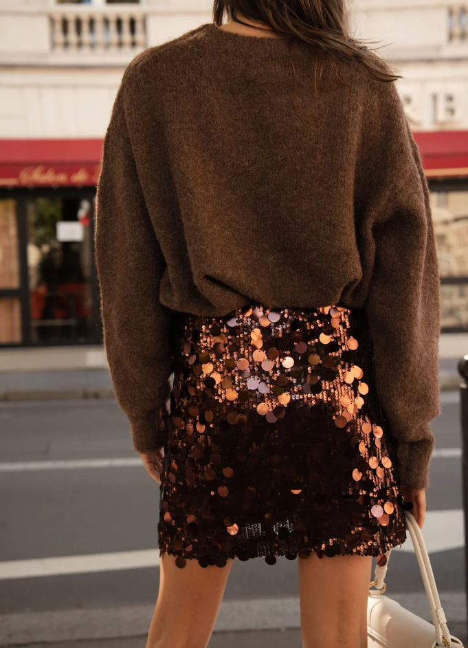 Chocolate Sequin Mini