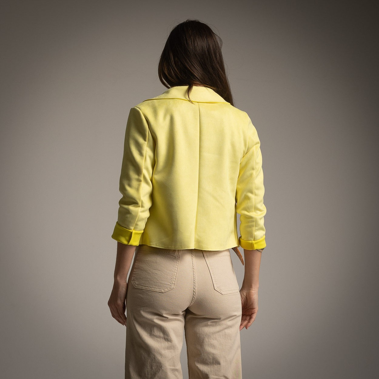 Antelina Yellow Biker Style Jacket